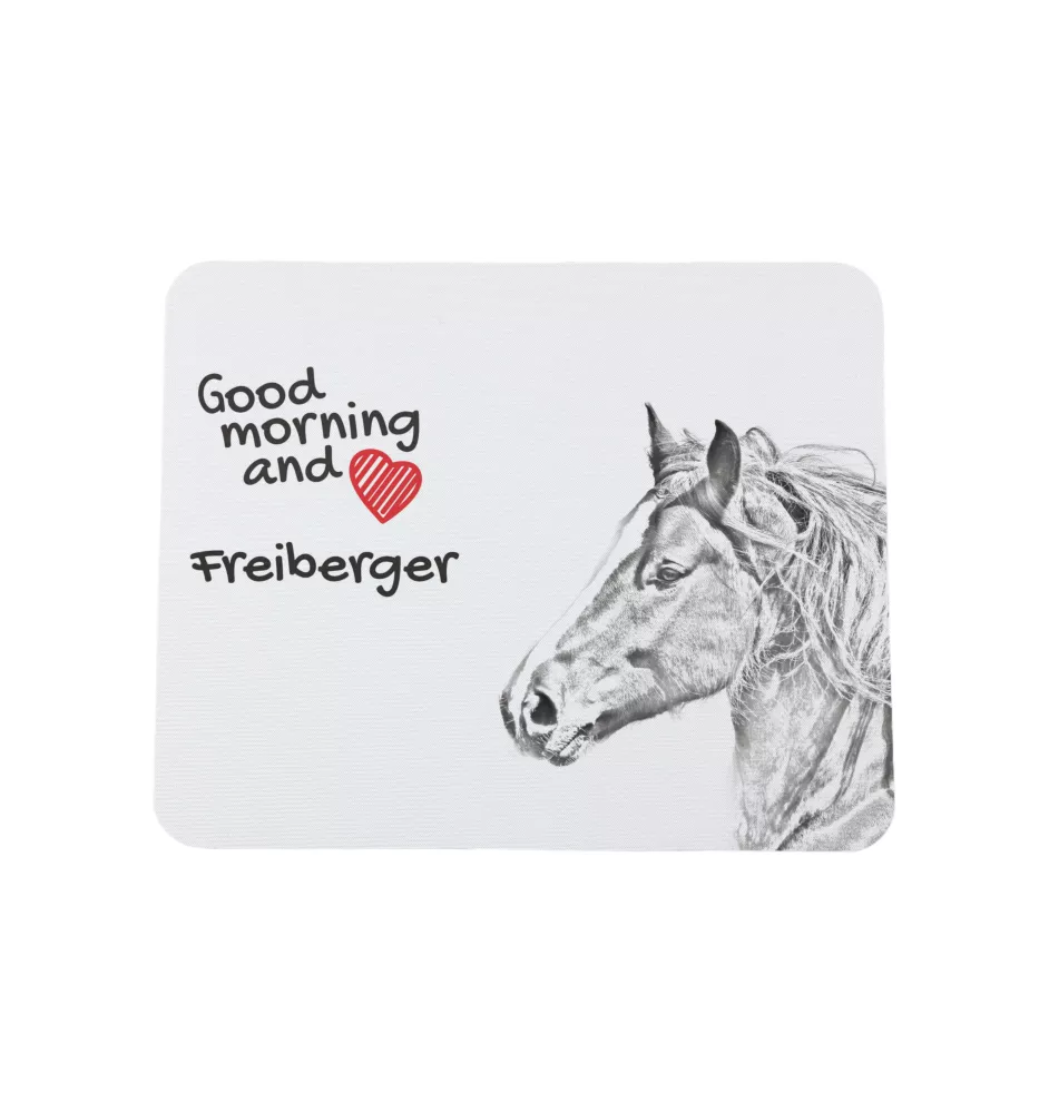 Freiberger - Mauspad mit Druck, personalisiertes Mauspad mit Pferd, einzigartiges Gadget für Büroangestellte von Art-Dog.