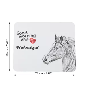 Freiberger - tapis de souris imprimé, tapis de souris personnalisé avec un cheval, un gadget unique pour un employé de bureau de la marque Art-Dog