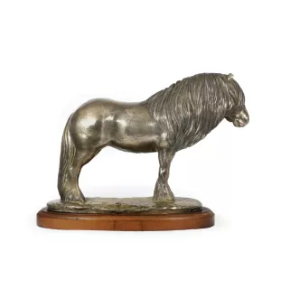 Jument de race Fell Pony - statuette avec un cheval, silhouette de cheval sur du bois, un prix prestigieux dans le concours de la marque Art-Dog