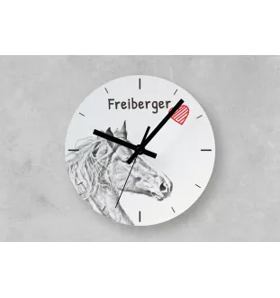 Freiberger - wall clock with a horse, shelf clock with a print, personalized home decoration from the Art-Dog brand
