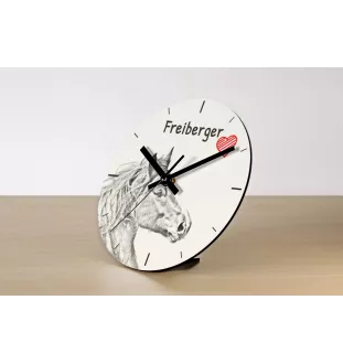 Freiberger - wall clock with a horse, shelf clock with a print, personalized home decoration from the Art-Dog brand