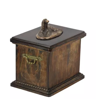 Levrier afghan, Tazi - une urne pour les cendres d'un chien, une urne avec une statuette, une urne élégante de style classique de la marque Art-Dog
