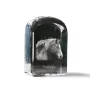 Freiberger - crystal cube with a photo, photo of a horse in crystal, cubic paperweight from Art-Dog brand