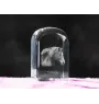 Freiberger - un cube de cristal avec une photo, une photo de cheval dans le cristal, un presse-papiers cubique de la marque Art-Dog