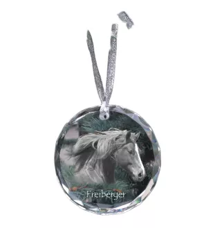 Freiberger - boule de Noël en cristal avec une photo, photo de cheval dans le cristal, décoration personnalisée pour sapin de Noël de la marque Art-Dog
