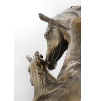 Mother and colt horses are frolicking. - exclusive horse figurine, luxury interior decoration, unique edition of Art-Dog brand figurines