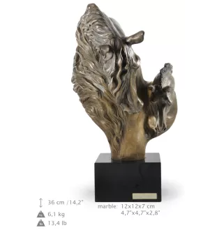 Mother and colt horses are frolicking. - exclusive horse figurine, luxury interior decoration, unique edition of Art-Dog brand figurines