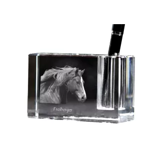 Freiberger - Porte-stylos, organiseur en cristal avec image d'un cheval, décoration de bureau unique par la marque Art-Dog