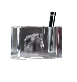 Freiberger - Porte-stylos, organiseur en cristal avec image d'un cheval, décoration de bureau unique par la marque Art-Dog