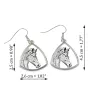 Freiberger - Pferdeohrringe, hängende Ohrringe mit einem Bild, personalisierter Schmuck mit dem Aufdruck der Marke Art-Dog
