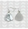 Freiberger - earrings with a horse, hanging earrings with a picture, personalized jewelry with Art-Dog brand print