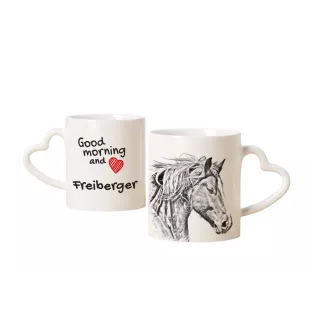 Freiberger - tasse avec chien, une tasse adorable avec une anse en forme de cœur, un cadeau universel de la marque Art-Dog