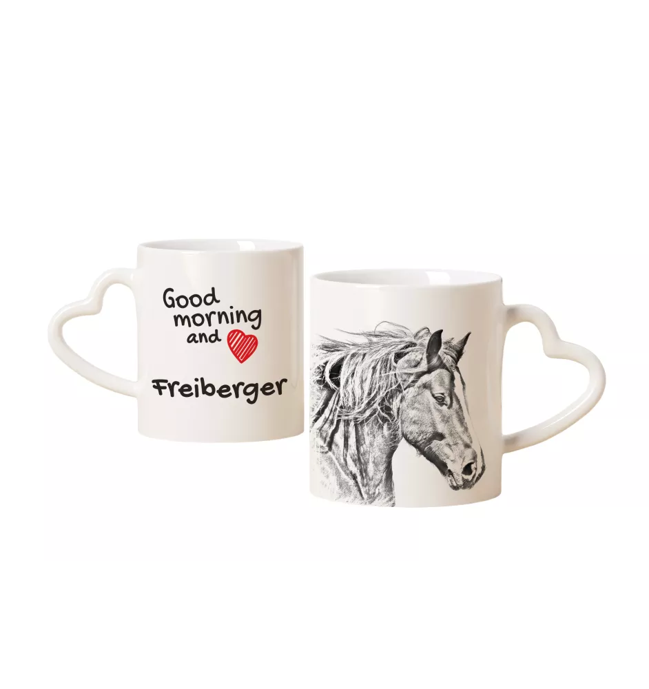 Freiberger - tasse avec chien, une tasse adorable avec une anse en forme de cœur, un cadeau universel de la marque Art-Dog
