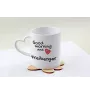 Freiberger - cup with a dog, adorable cup with a heart-shaped handle, universal gift from the Art-Dog brand