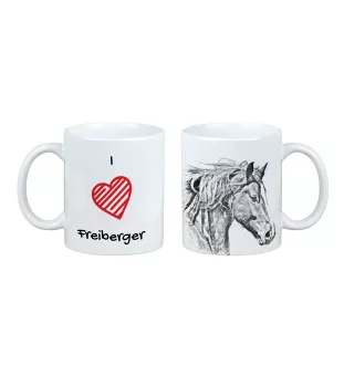 Freiberger - cup with a horse, cute cup with graphics, a gift with your photo from the Art-Dog brand