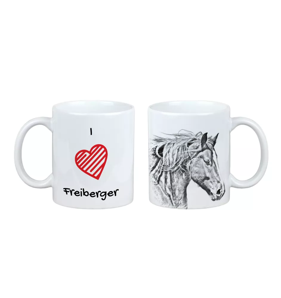 Freiberger - cup with a horse, cute cup with graphics, a gift with your photo from the Art-Dog brand