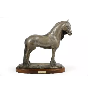 Jument de race Frisonne - statuette avec un cheval, silhouette de cheval sur du bois, un prix prestigieux dans le concours de la marque Art-Dog