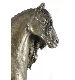 Jument de race Frisonne - statuette avec un cheval, silhouette de cheval sur du bois, un prix prestigieux dans le concours de la marque Art-Dog