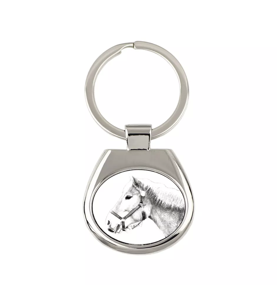 Haflinger - porte-clés avec un cheval, porte-clés imprimé, breloque personnalisée de la marque Art-Dog