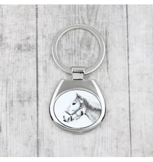 Haflinger - porte-clés avec un cheval, porte-clés imprimé, breloque personnalisée de la marque Art-Dog
