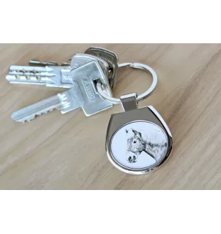 Haflinger Fohlen - keychain with a horse, keychain with a print, personalized pendant from the Art-Dog brand