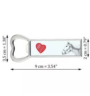 Haflinger - bottle opener with a horse, personalized fridge magnet bottle opener, unique gift for men by Art-Dog brand