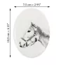 Haflinger - une plaque commémorative avec une photo de cheval, une plaque funéraire avec une impression, une plaque ovale personnalisée de la marque Art-Dog