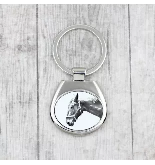 Hanovrien - porte-clés avec un cheval, porte-clés imprimé, breloque personnalisée de la marque Art-Dog