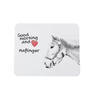 Haflinger - Mauspad mit Druck, personalisiertes Mauspad mit Pferd, einzigartiges Gadget für Büroangestellte von Art-Dog.