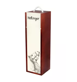 Haflinger - Weinkiste mit Pferd, Alkoholkiste mit Grafik, personalisierte Geschenkbox der Marke Art-Dog