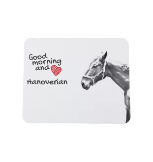 Hanovrien - tapis de souris imprimé, tapis de souris personnalisé avec un cheval, un gadget unique pour un employé de bureau de la marque Art-Dog