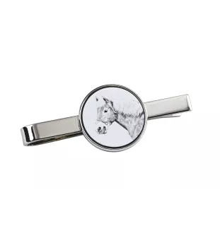 Haflinger Fohlen - tie clip with a horse, personalized tie clip, a unique gift for a man from the Art-Dog brand