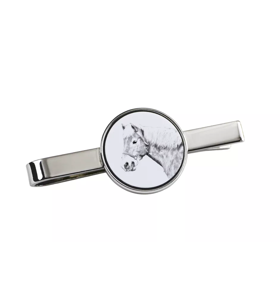 Haflinger Fohlen - Krawattennadel mit Pferd, personalisierter Krawattenclip, einzigartiges Geschenk für Männer von der Marke Art-Dog