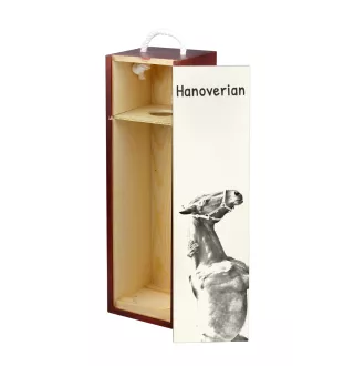Hannoveraner - Weinkiste mit Pferd, Alkoholkiste mit Grafik, personalisierte Geschenkbox der Marke Art-Dog