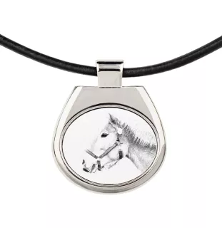 Haflinger - horse necklace, personalized pendant with a photo, unique necklace for women and men by Art-Dog brand