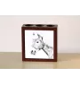 Haflinger Fohlen - Stifthalter mit Pferd, Schreibtischorganizer mit Aufdruck, personalisierte Schreibtischdekoration der Marke Art-Dog