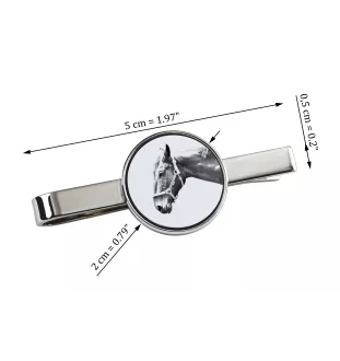 Hanoverian - tie clip with a horse, personalized tie clip, a unique gift for a man from the Art-Dog brand