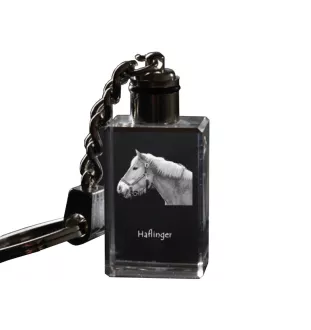 Haflinger - Crystal pendant with photo of a horse, illuminated pendant, unique gift by Art-Dog brand