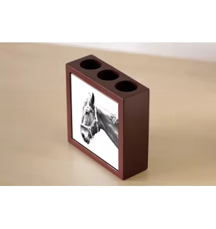 Hanovrien - porte-stylo avec un cheval, organiseur de bureau avec impression, décoration de bureau personnalisée de la marque Art-Dog