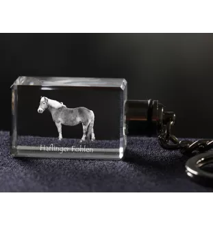 Haflinger Fohlen - Crystal pendant with photo of a horse, illuminated pendant, unique gift by Art-Dog brand