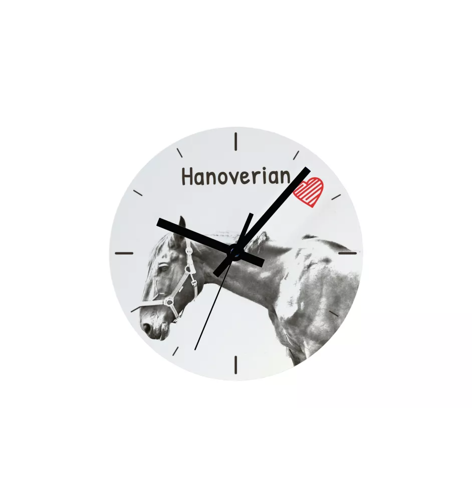 Hanoverian - wall clock with a horse, shelf clock with a print, personalized home decoration from the Art-Dog brand