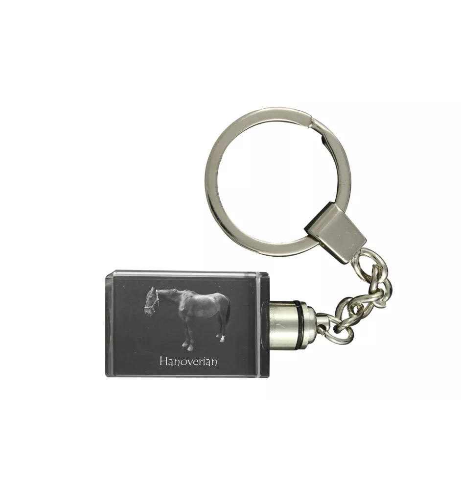 Hanovrien - Pendentif en cristal avec photo de cheval, pendentif lumineux, cadeau unique de la marque Art-Dog