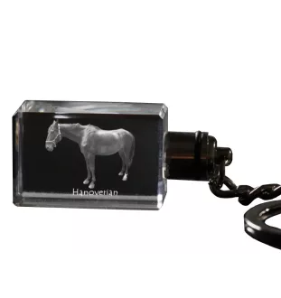 Hanovrien - Pendentif en cristal avec photo de cheval, pendentif lumineux, cadeau unique de la marque Art-Dog