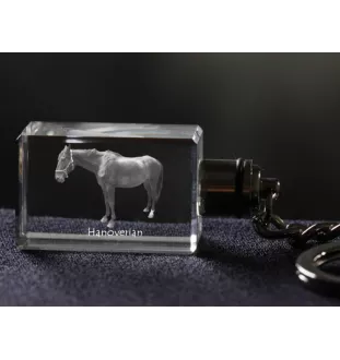 Hanovrien - Pendentif en cristal avec photo de cheval, pendentif lumineux, cadeau unique de la marque Art-Dog
