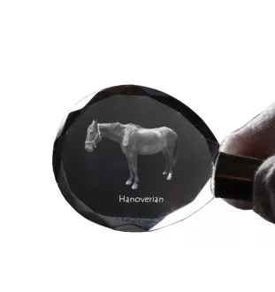 Hanovrien - pendant with a picture of a horse, crystal key ring in a gift box, unique gift by Art-Dog brand