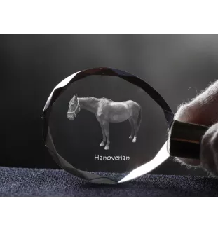 Hanovrien - pendant with a picture of a horse, crystal key ring in a gift box, unique gift by Art-Dog brand