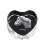 Haflinger - une photo de cheval dans un cristal, un cœur en cristal, un cadre exceptionnel avec une photo de la marque Art-Dog