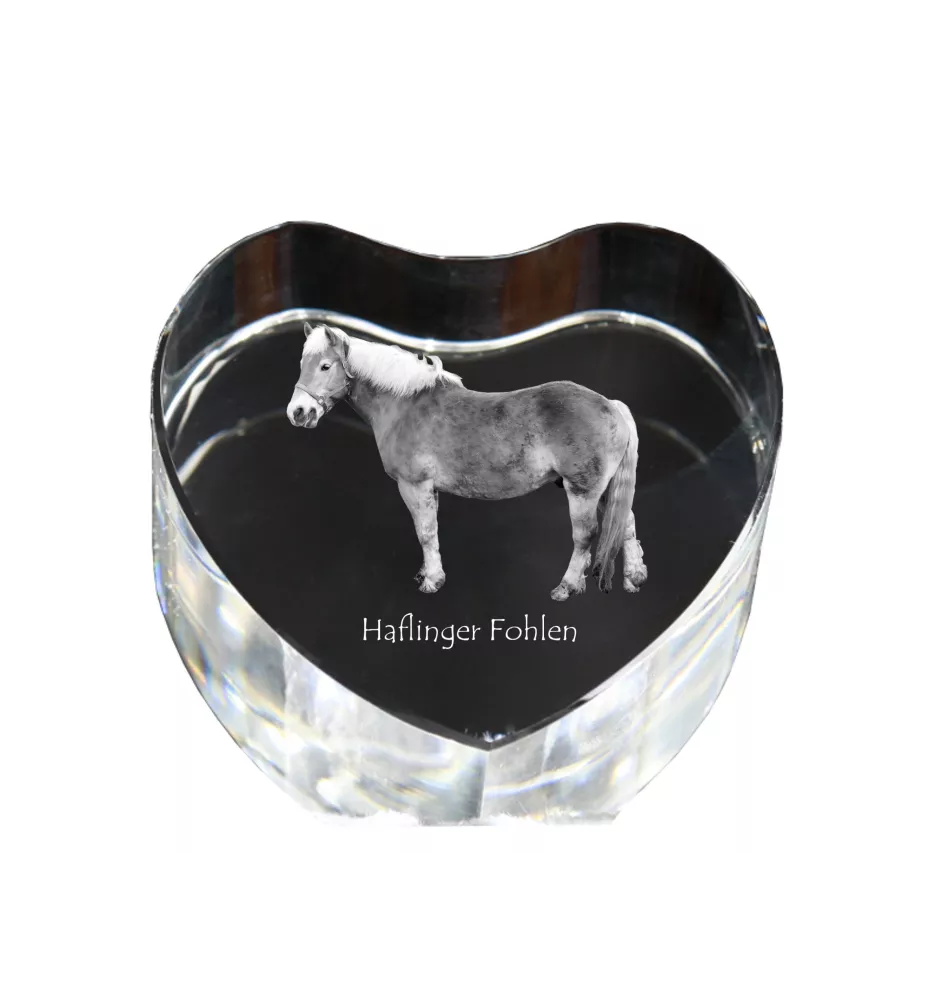 Haflinger źrebię serce kryształowe z koniem Art-Dog