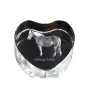 Haflinger Fohlen - une photo de cheval dans un cristal, un cœur en cristal, un cadre exceptionnel avec une photo de la marque Art-Dog