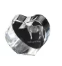 Haflinger Fohlen - a photo of a horse in crystal, a crystal heart, a unique frame with a photo from the Art-Dog brand